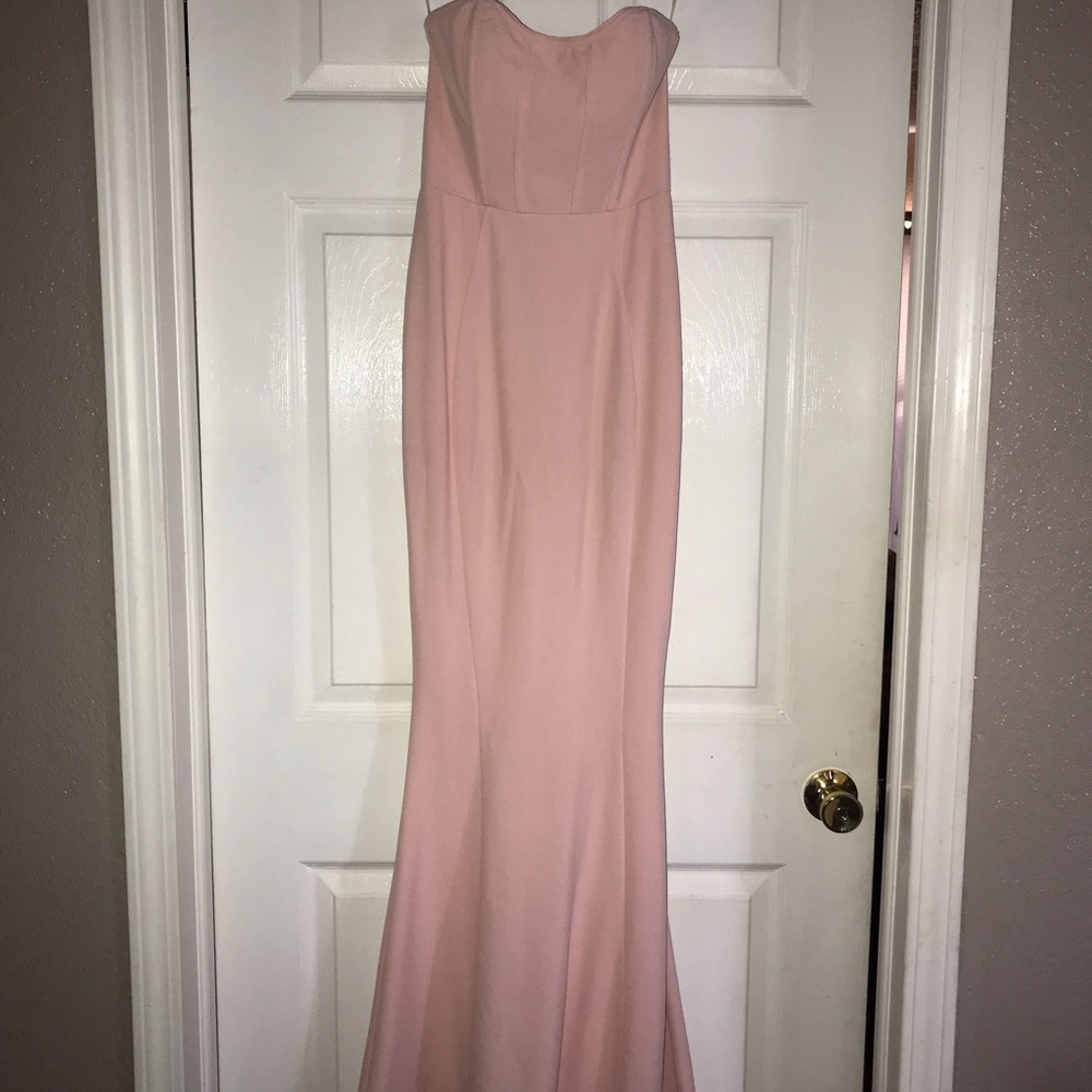 Baby pink long dress! Homecoming/prom